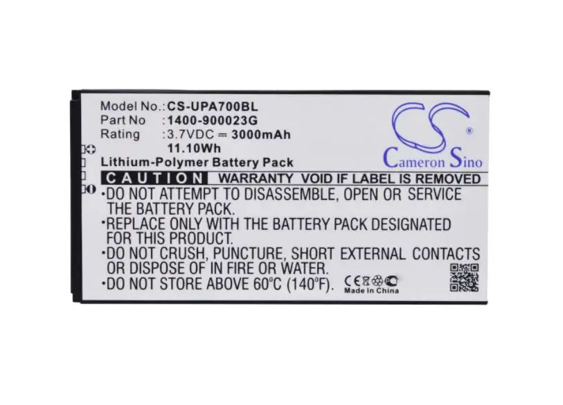 

cameron sino 3000mah battery for UNITECH PA700 PA700MCA PA720 1400-900023G 1400-900033G S12GT1301A S12GT301A