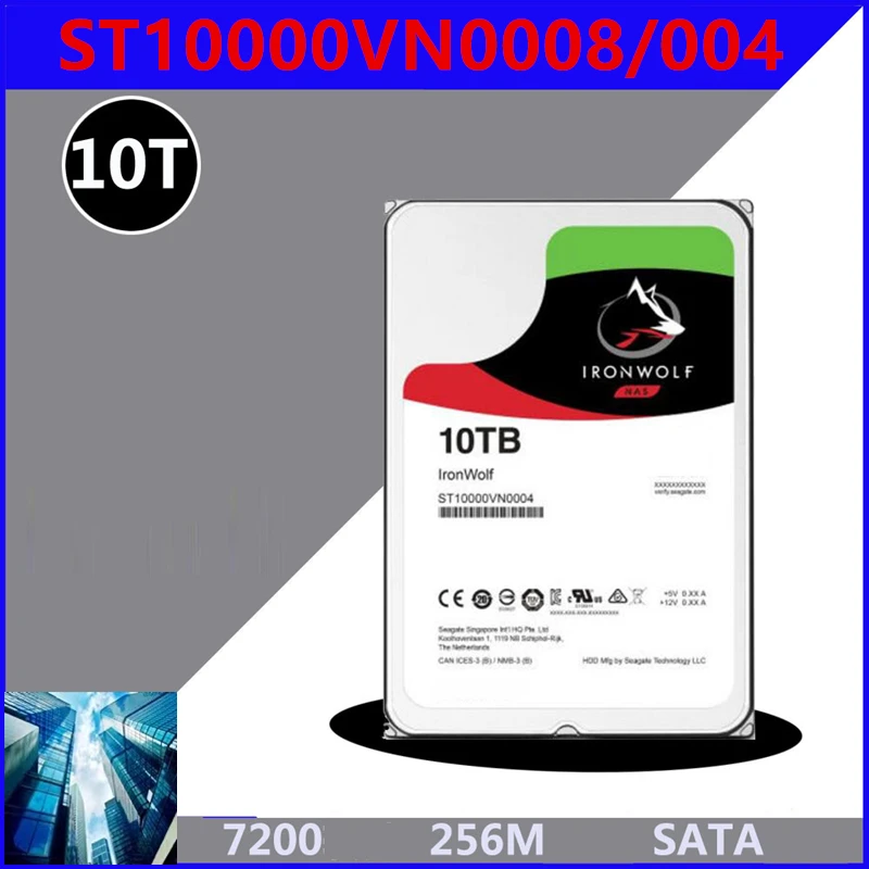 New Original HDD For Seagate 10TB 3.5" 256MB 7200RPM For Internal Hard Disk For NAS Hard Drive For ST10000VN0008 ST10000VN0004