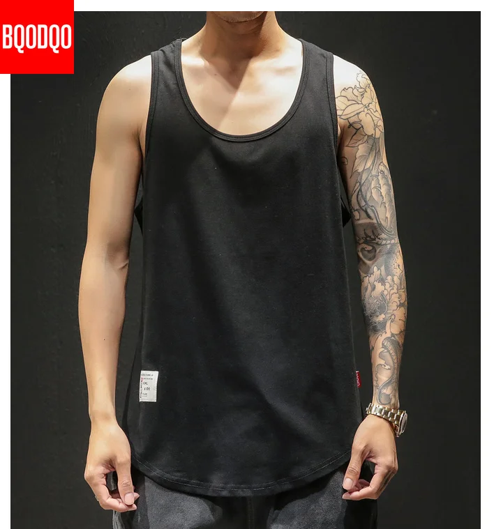 5XL хлопковый топ на бретельках Летний Пляжный Свободный Мужской Топ оверсайз