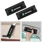 2 шт. защитный чехол на ручку для автомобильного интерьера крыши перчатки для Skodas Octavia A2 A5 A7 Fabia Rapid Superb Yeti автомобильные аксессуары