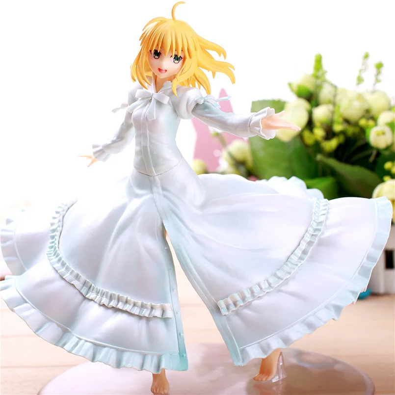 

23cm Anime Fate Figure Stay Night Saber PVC Action Figure Collectible model toys kid gift