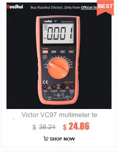 RuoShui VC890D цифровой мультиметр VICTOR True RMS DC Ручной диапазон сопротивления емкости Транзистор тестер multimetro Электрический