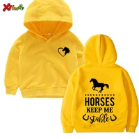 hoodies for boys kids clothes lover horse sweatshirt toddler baby clothing little girl hooded teen sweater children shirt spring