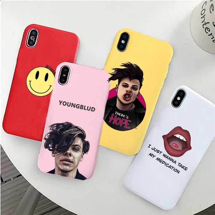 Мягкий силиконовый чехол Yungblud для iphone 6/6s 6plus/6splus 7/8 7plus/8plus X XS XR XSMax 11Pro|Бамперы| |