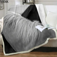 nknk horse blanket animal blankets for beds lovely bedding throw harajuku bedspread for bed sherpa blanket animal high quality