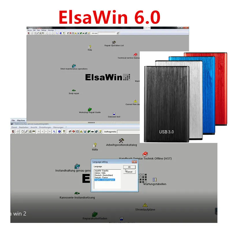 Высокое качество ELSAWIN 6 0 новейшая версия Авто Ремонт Программное обеспечение для