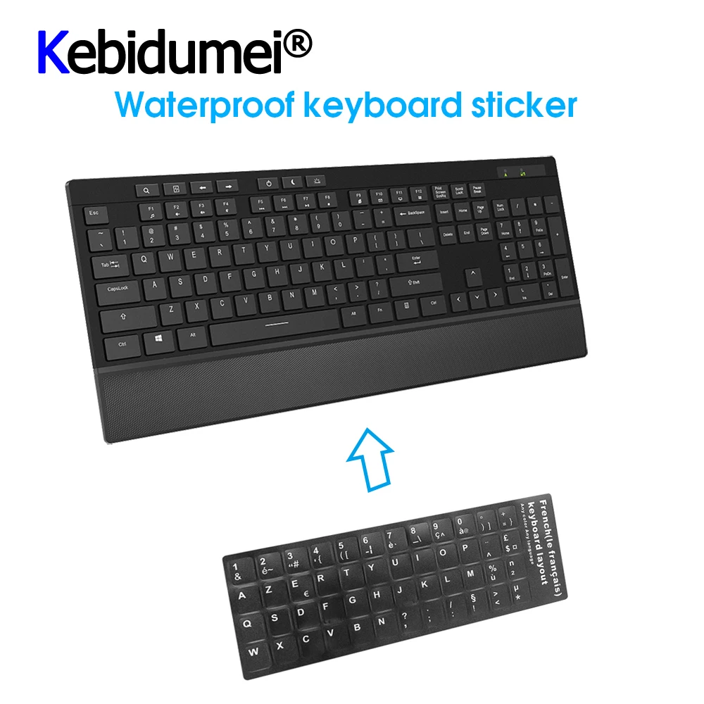 Водонепроницаемая наклейка на русскую клавиатуру s французский русский