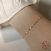 925 sterling silver plating 14k gold thin inlaid with shiny zircon bracelet lace up bracelets for women jewelry
