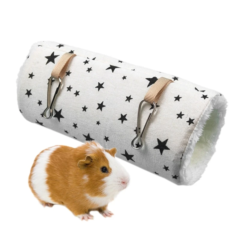 Подвесной гамак-туннель для маленьких животных теплая плюшевая кровать клетка