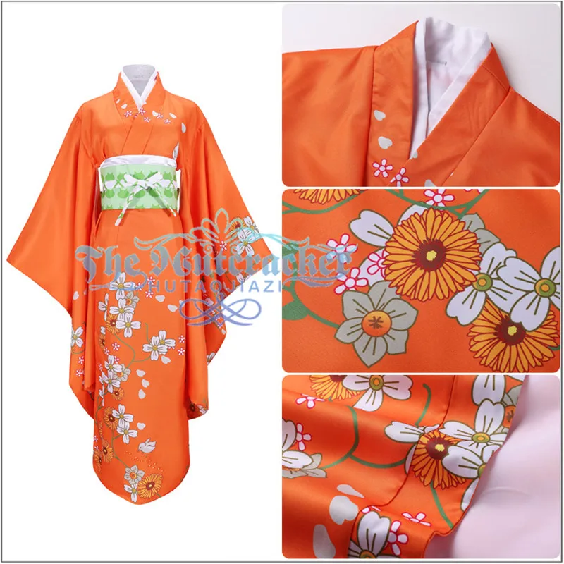 Супер Danganronpa Hiyoko Saionji Косплей Костюм на заказ для взрослых женщин оранжевое