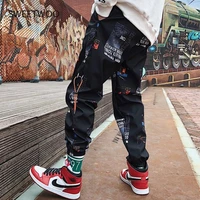 hip hop pants men loose joggers pants with print streetwear harem pants clothes ankle length trousers harajuku sport casual