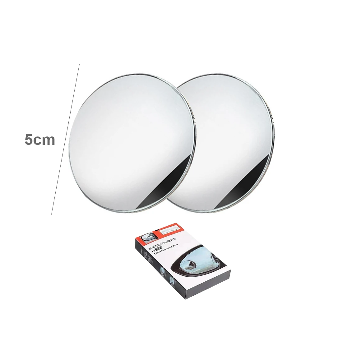 

2pcs 360 Degree Rotable Universal wide angle Round blind Spot Mirror Rimless Car Rearview Convex Mirror for parking safety