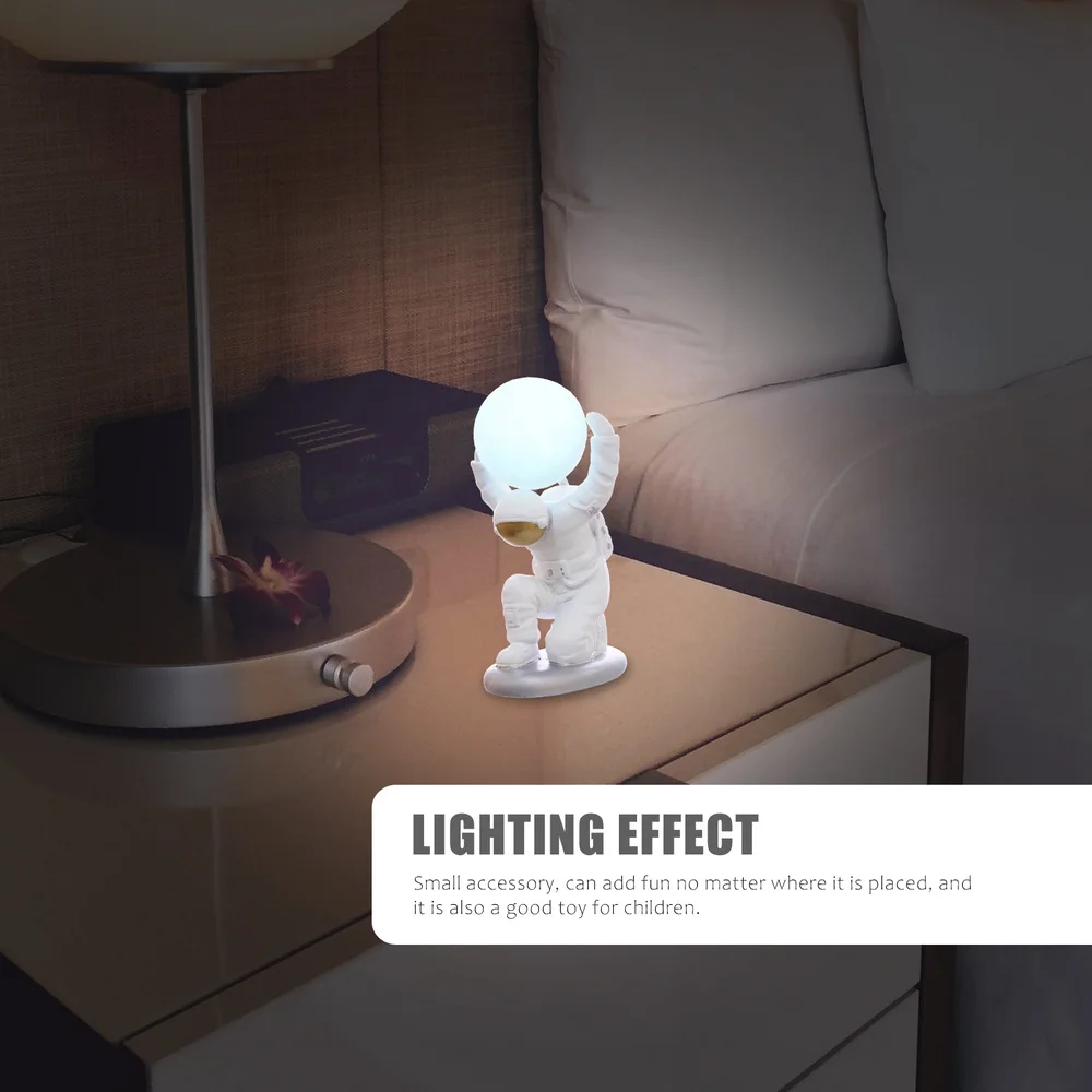 

1pc Home Office Desktop Light Ornament Decorative Resin Astronaut Light Gift