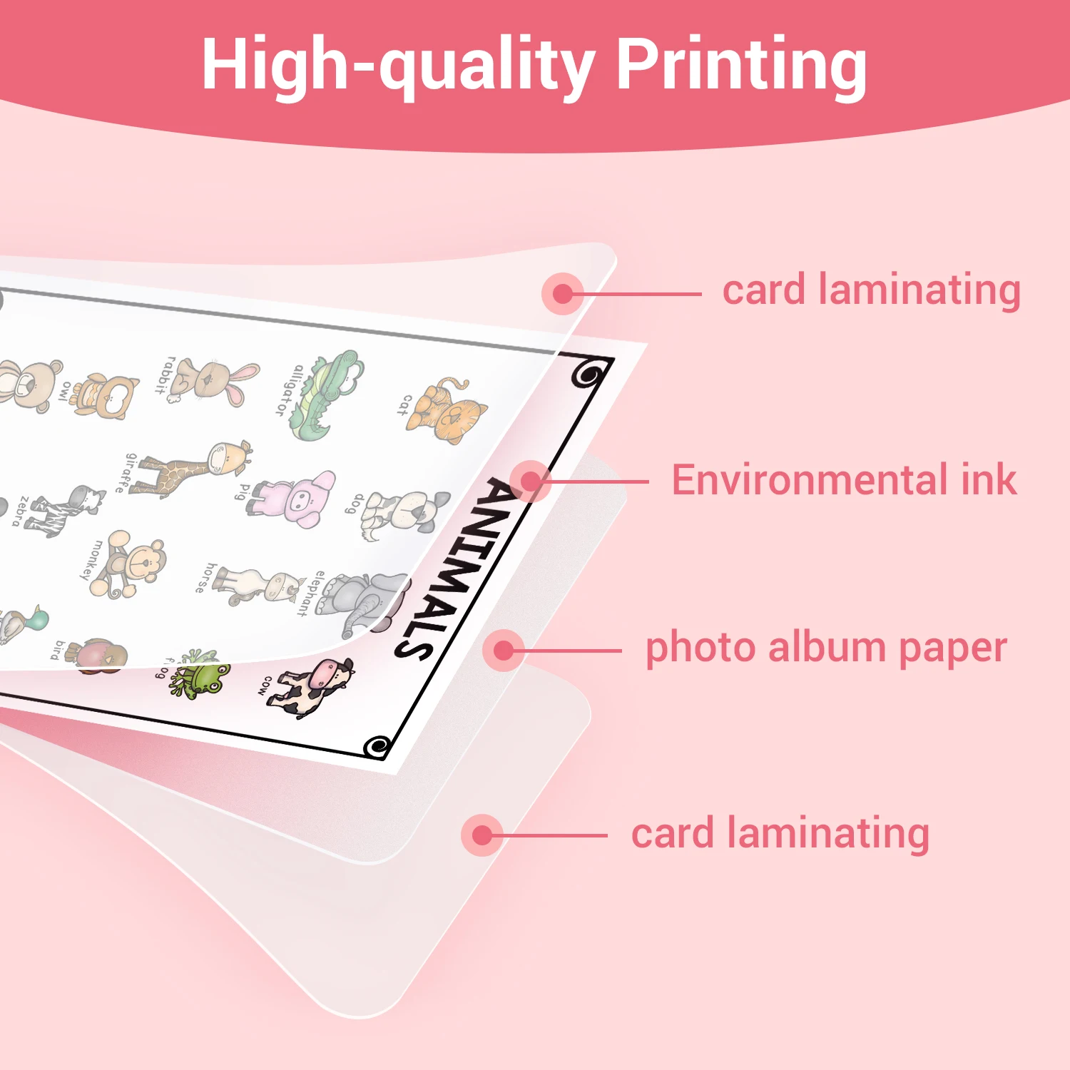 18 шт./компл. A4 английские слова с героями мультфильмов рисунок плакат учетом