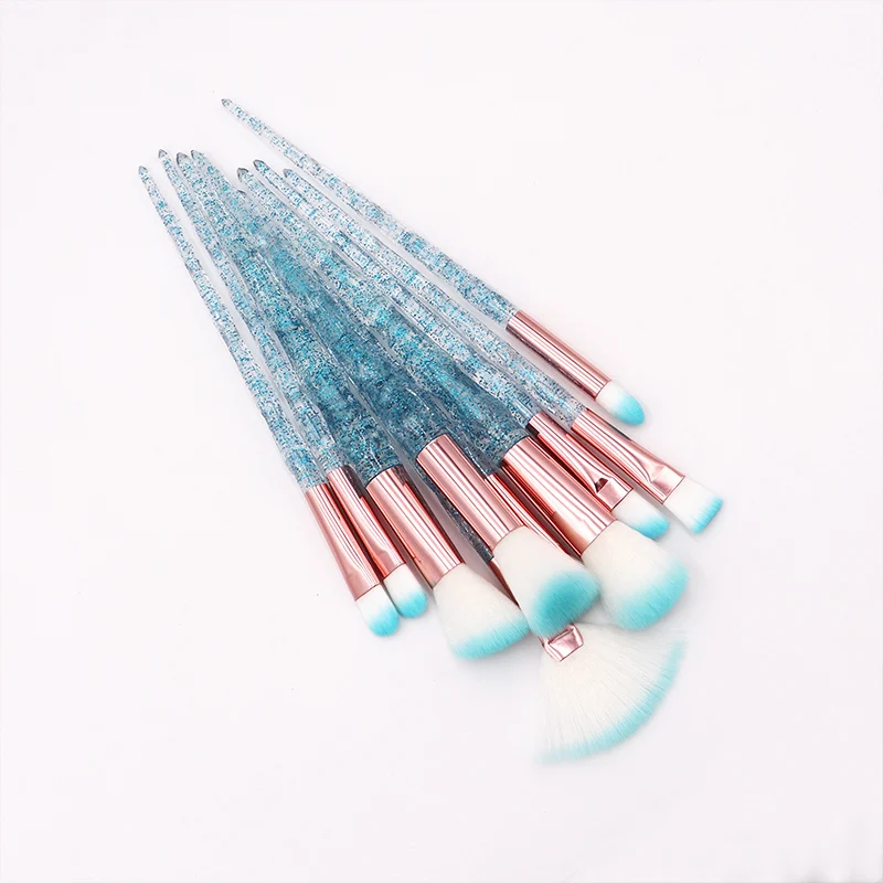 10 шт. набор алмазных кистей для макияжа кисточка с кристаллами пудра Румяна