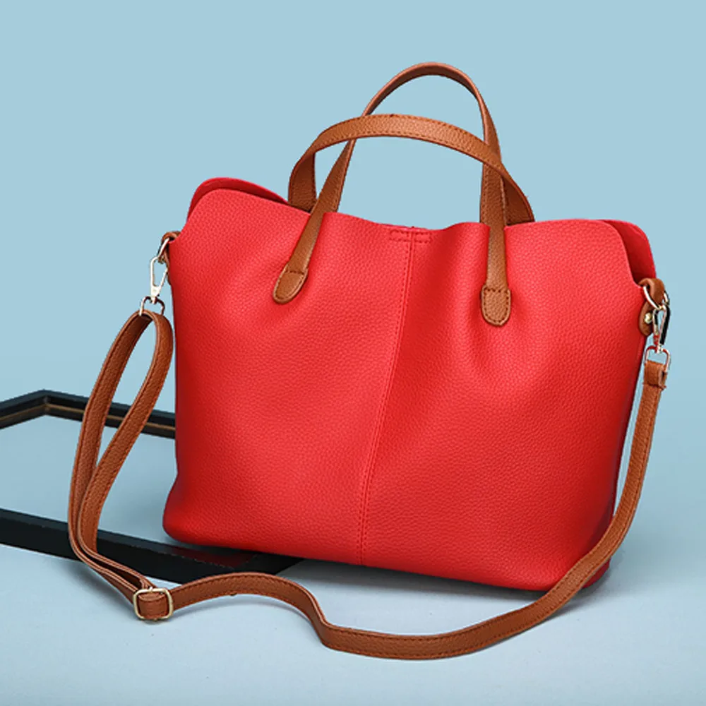 Женская сумка модная кожаная однотонная сумка через плечо на молнии на плечо Bolsa Feminina сумки Прямая Bolso Mujer# YL5