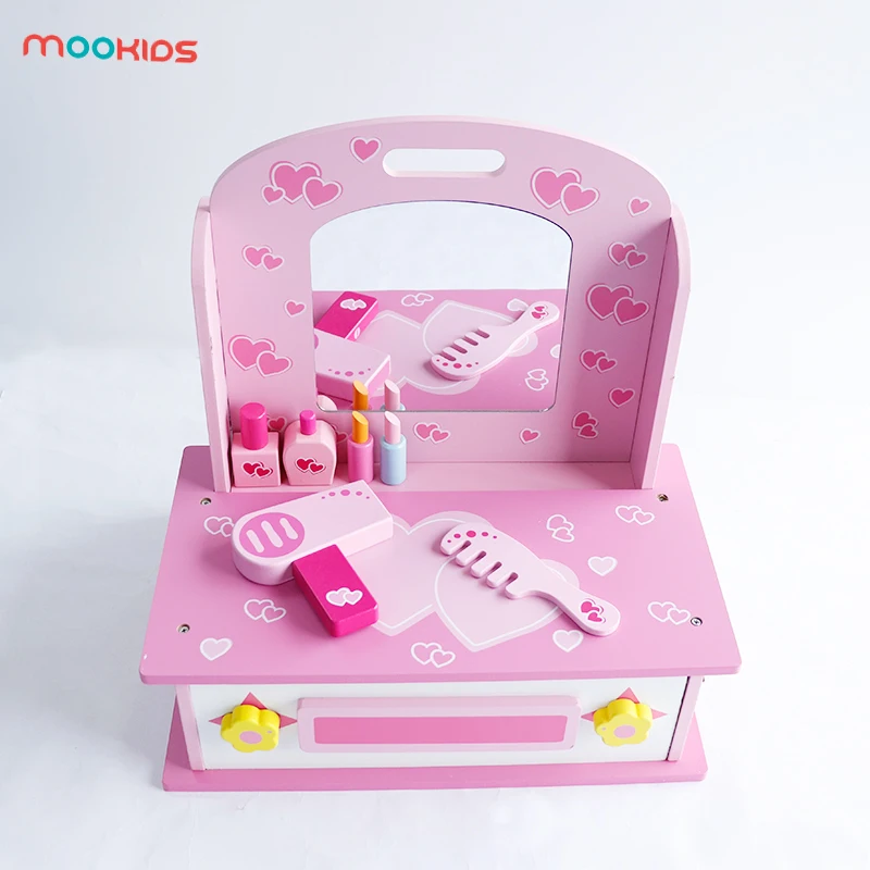 Mookids принцесса развивающие игрушки девочка туалетный столик набор игровой домик дерево Моделирование туалетный столик кухня взаимодействие