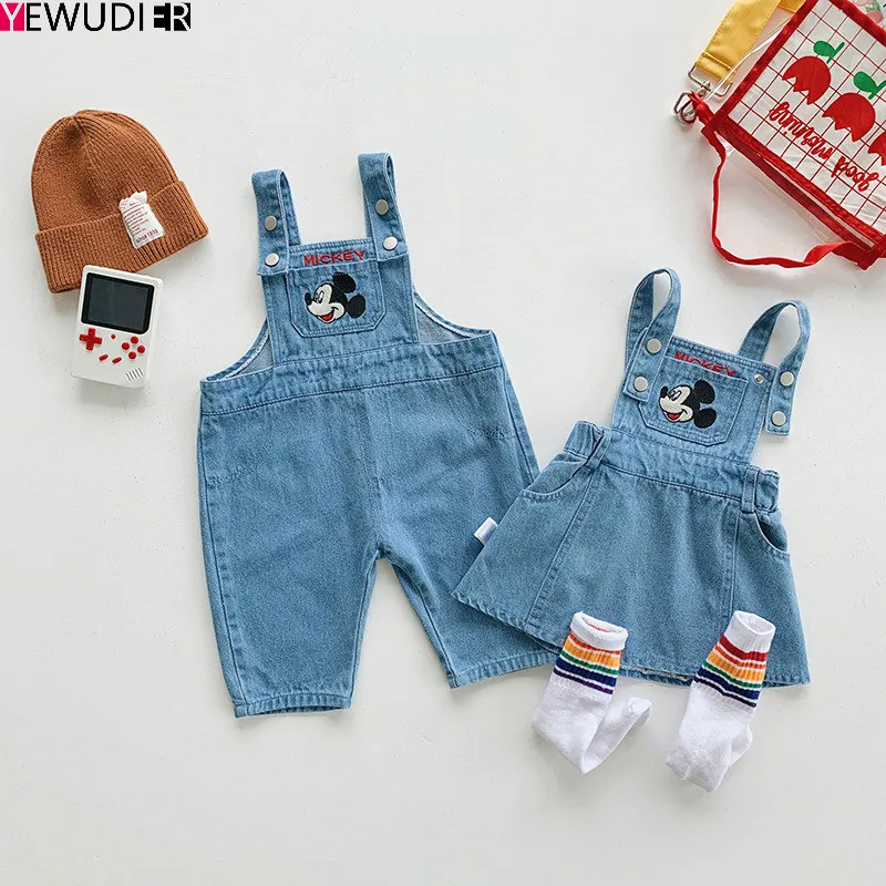 Диснеевский Микки детское платье с рисунком из мультфильма для маленьких