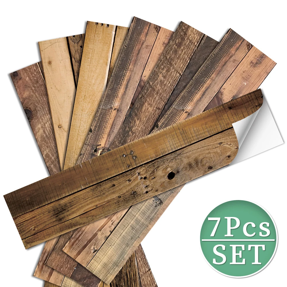 

7 шт., самоклеящиеся наклейки на стену, под дерево