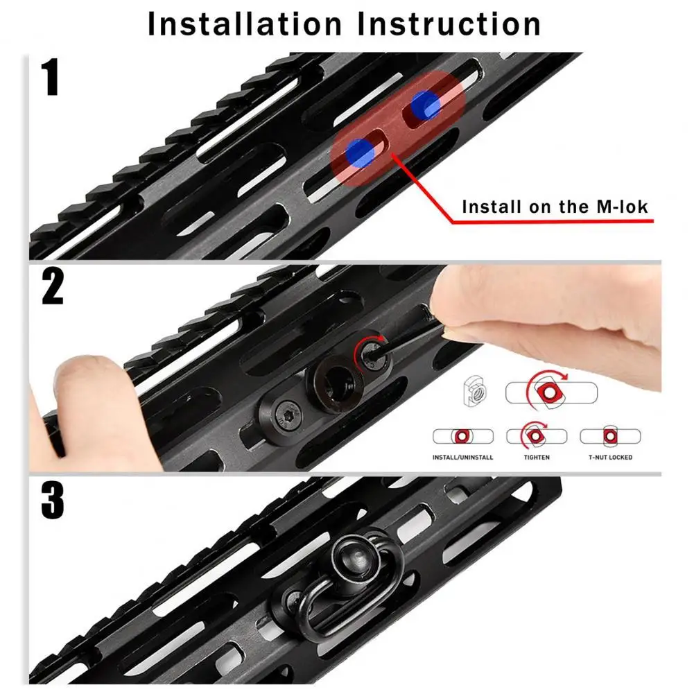 

Easy to Use Quick Detach Traditional Sling Attachments Mounts Swivel for Outdoor