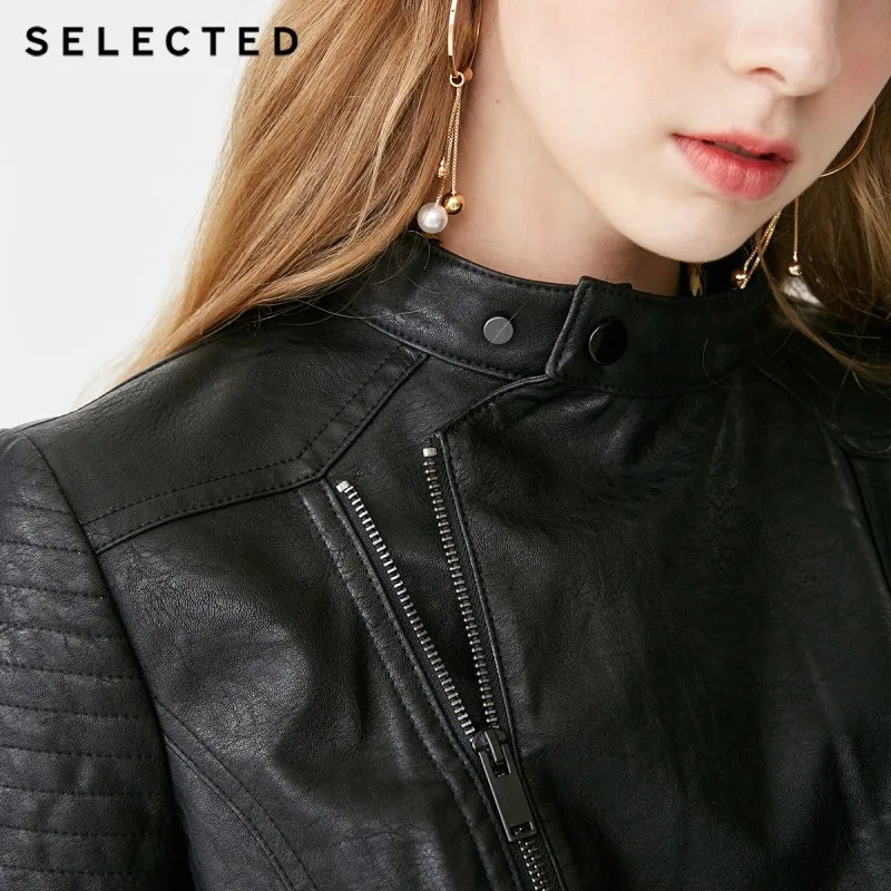 Женская мотоциклетная куртка из искусственной кожи Сезон осень-зима S | 4191P3502