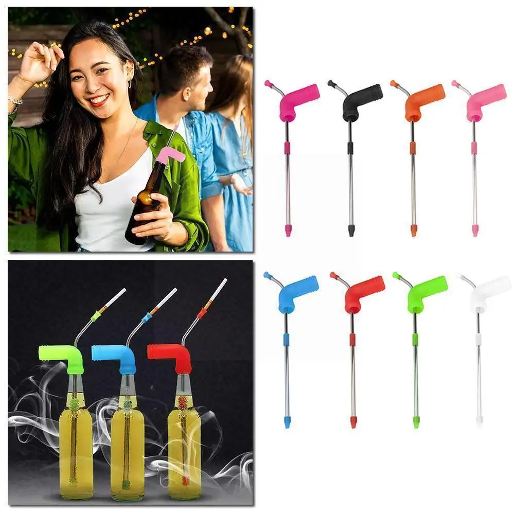 

1PC Long Beer Snorkel Straw Beer Bong Funnel Slammer Festivals Beer Snorkel Tools Tube Bar Dispenser Double Beer Party Drin O6Q9