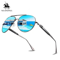 no onepaul 2020 new sunglasses mens brand driving fishing uv400 polarized square metal sunglasses