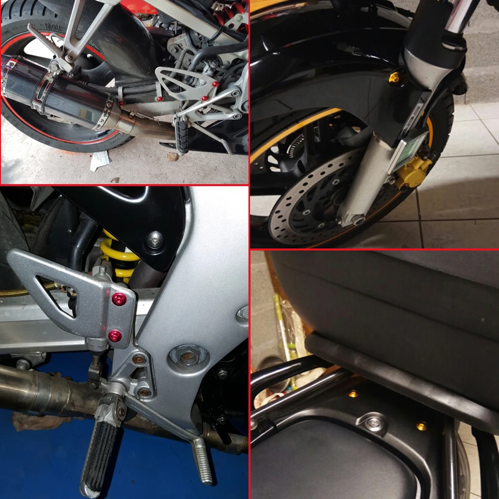 175 шт. для Kawasaki Ninja ER6F ER6N W800 Z750 ZX 6 9R R400 универсальные болты обтекателя мотоцикла