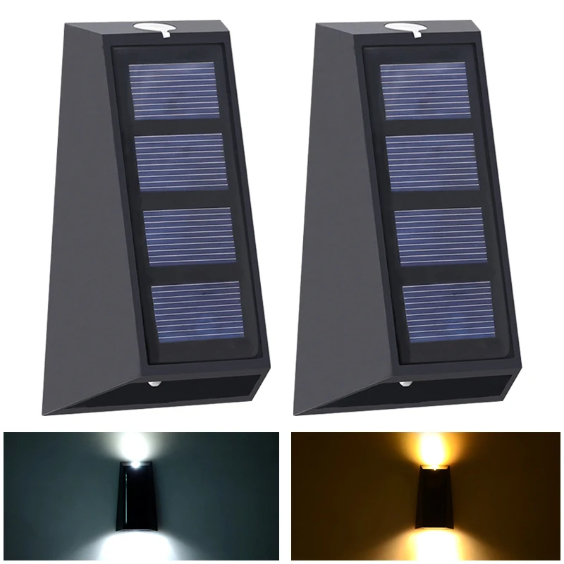 

Уличные лампы на солнечной батарее, водонепроницаемый садовый настенный светильник, декоративная настенная лампа для сада, освещение для д...