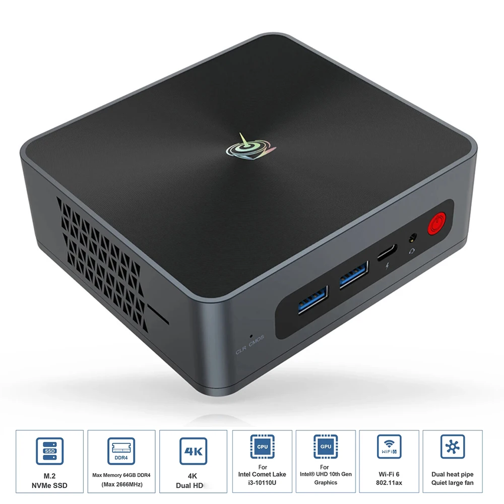 

Beelink SEi10 Мини ПК I3-10110U ЦП 8 + 256G/16 + 512G Bluetoth 5,0 Wifi6 1000M LAN Type-C USB3.0 HD 4K дисплей мини ПК офисный