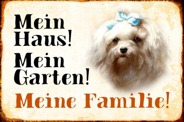 

Mein House Garden Dog Retro tin sign nostalgic ornament metal poster garage art deco bar cafe shop