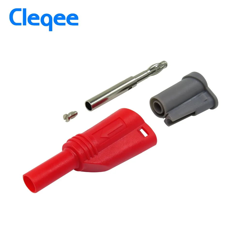 Cleqee P3005 Штабелируемый Безопасный 4 мм банановый штекер для пайки/сборки