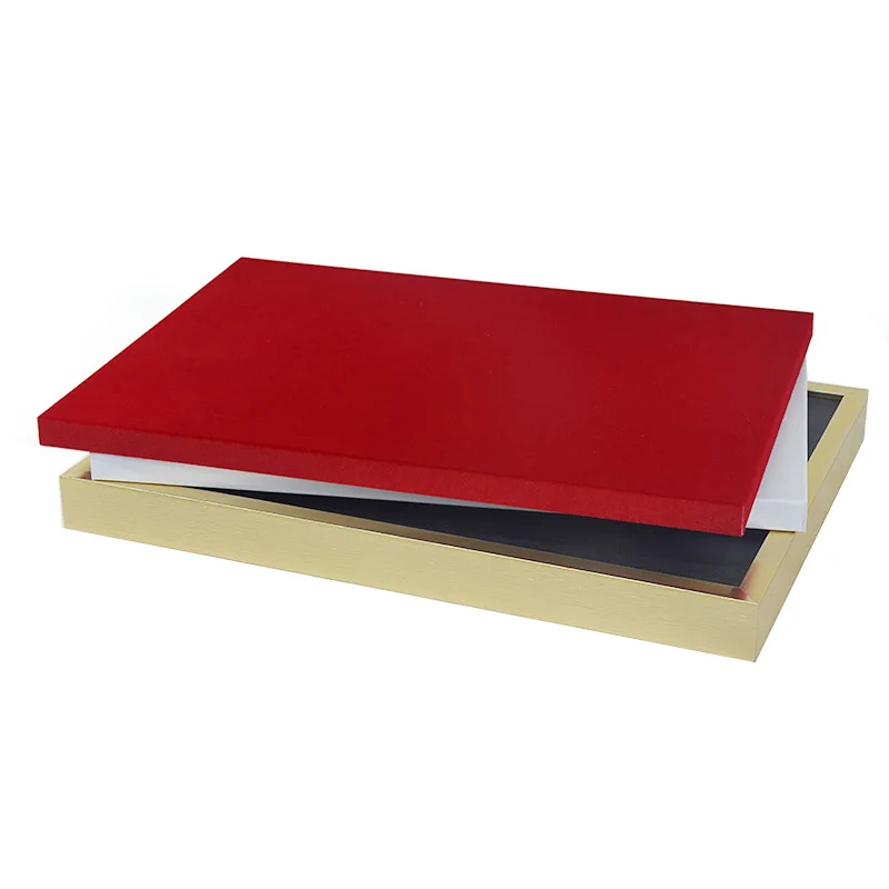 Качественный лоток для ювелирных изделий из нержавеющей стали бархатный ящик