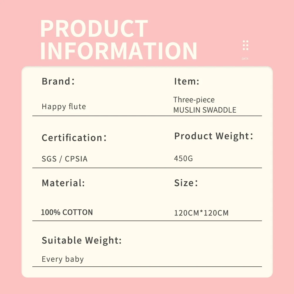 HappyFlute 3 шт. муслиновые 100% хлопковые детские пеленки мягкая облегающая Одежда для