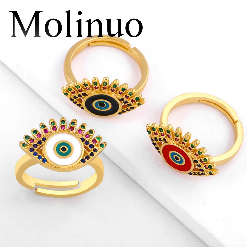 Molinuo новинка 2019 капельное масло медное кольцо ins wind креативное devil eye Открытое