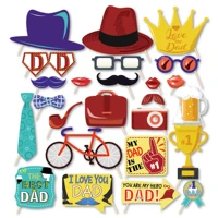 pz188 25pcs fathers day photo booth props the best dad ever letters party decorations photobooth props party supplies
