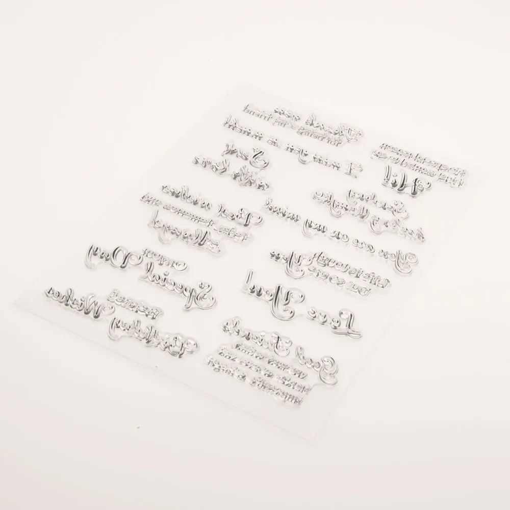 Прозрачный силиконовый лист с надписью Love You Greetings для скрапбукинга | Дом и сад