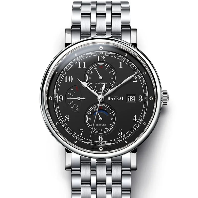 Часы для мужчин мужские автоматические наручные часы HAZEAL человек Элитная одежда