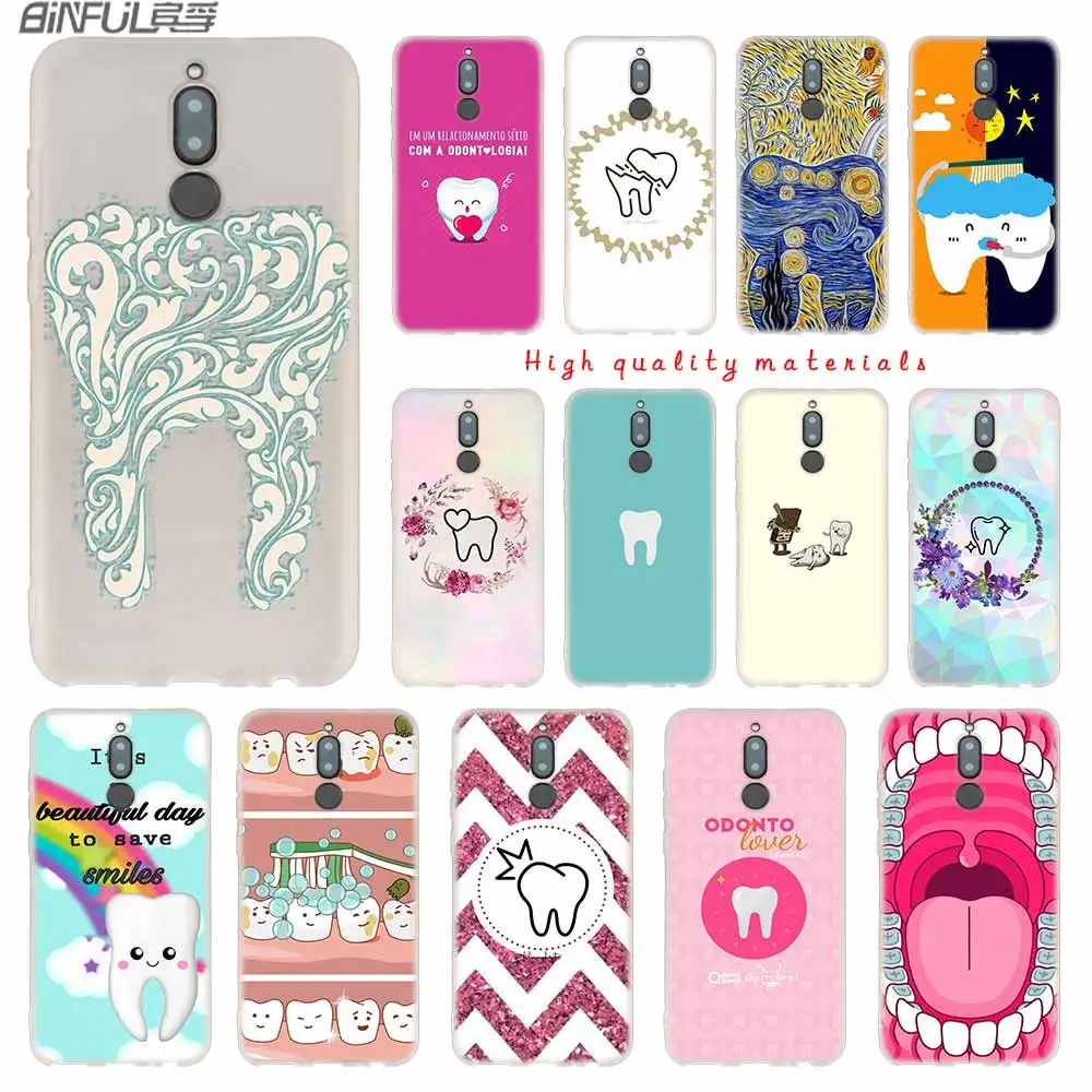 Милые зубы мудрости стоматолога мягкие силиконовые чехлы для Huawei Mate 10 Lite 20 Pro 20X S Y5