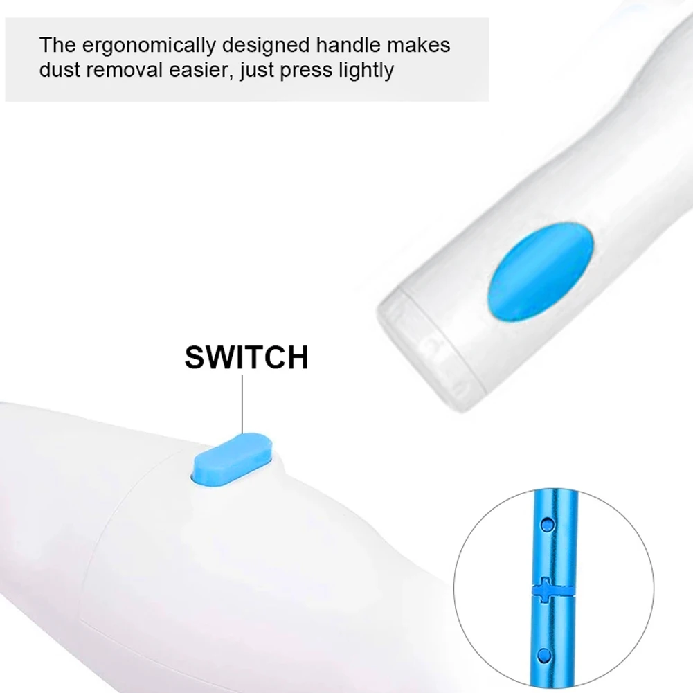 Электрическая вращающаяся щетка для пыли портативная перезаряжаемая 360 градусов