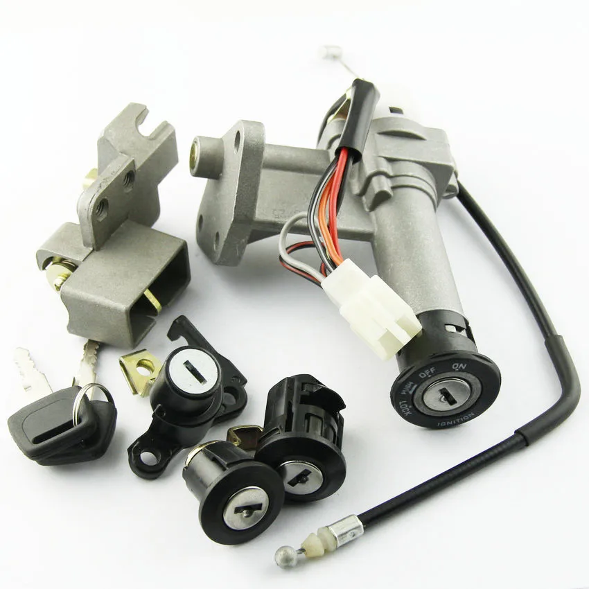 

Motorcycle Ignition Switch Fuel Tank Cap For Suzuki AN125 CF42A VECSTAR 1995-2000 AN150 CG41A 1996-2000 Seat Lock Key Set Parts