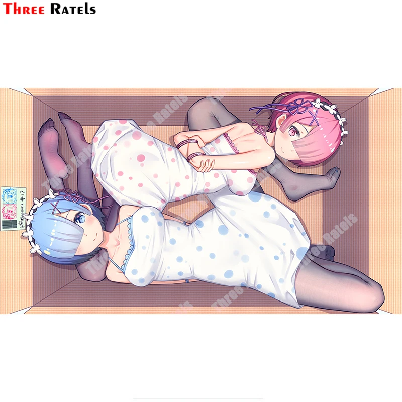Наклейки Three Ratels A764 Rem и Ram Re Zero Kara Hajimeru Isekai Seikatsu для Bmw E60 автомобильные