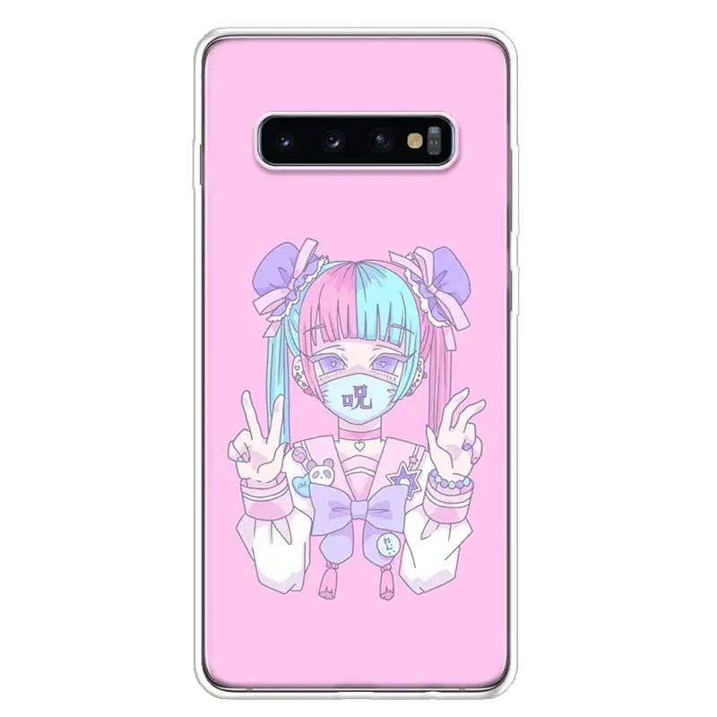 Девичий пастельный Готический чехол для телефона samsung Galaxy S10+ Lite Note 10 9 8 S9 S8 J4 J6 J8 Plus S7 S6 чехол