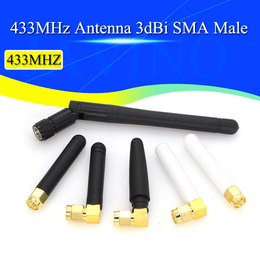 2PCS 433MHz Antenna 3dBi SMA Male Connector 433 mhz directional antena 433M waterproof antenne for Lorawan /javino