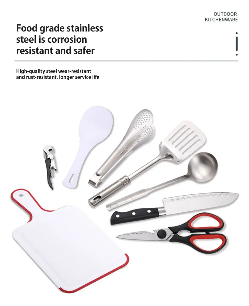 Набор посуды для пикника комплект из 9 предметов барбекю | Спорт и развлечения