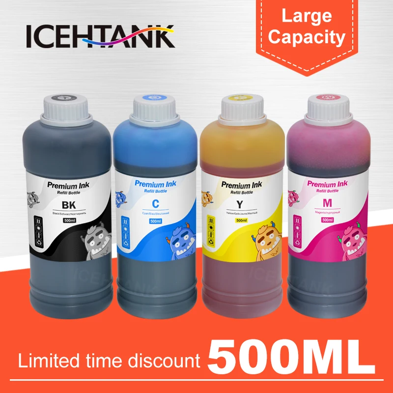 ICEHTANK 500ml Bottle Printer Ink Refill Kit For HP 902 906 903 907 904 908 905 909 952 956 953 957 954 958 955 959 XL Cartridge
