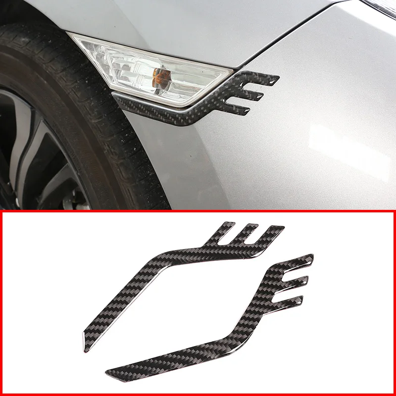 

Автомобильные аксессуары, внешний передний боковой светильник, наклейка для бровей, настоящее углеродное волокно (мягкое) для Honda Civic 2016-2019, ...