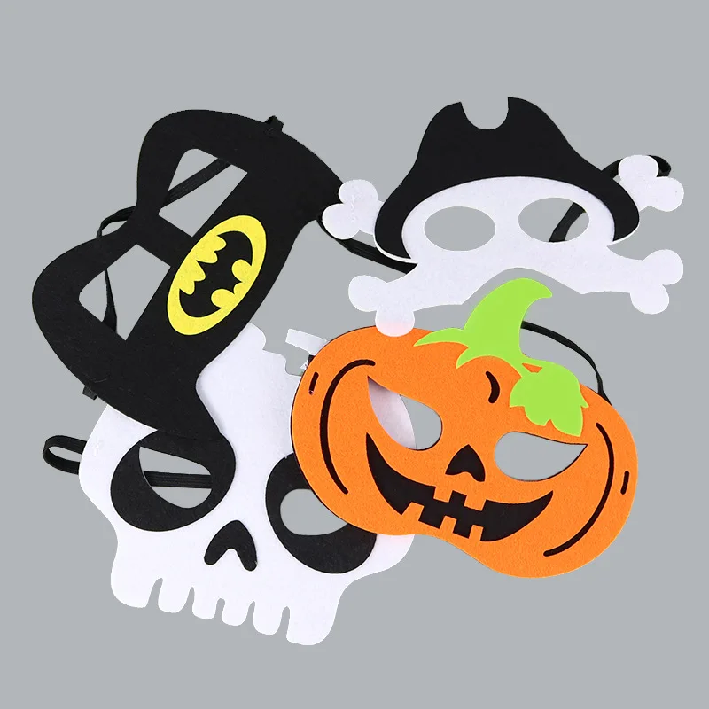 &quotСкелетная&quot тема тыквенная милые фетр на Хэллоуин с надписью Trick or treat маски