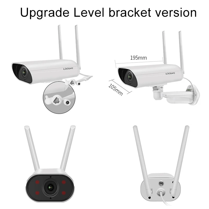 Камера видеонаблюдения HD 1080P H.265X водонепроницаемая беспроводная Wi-Fi с функцией