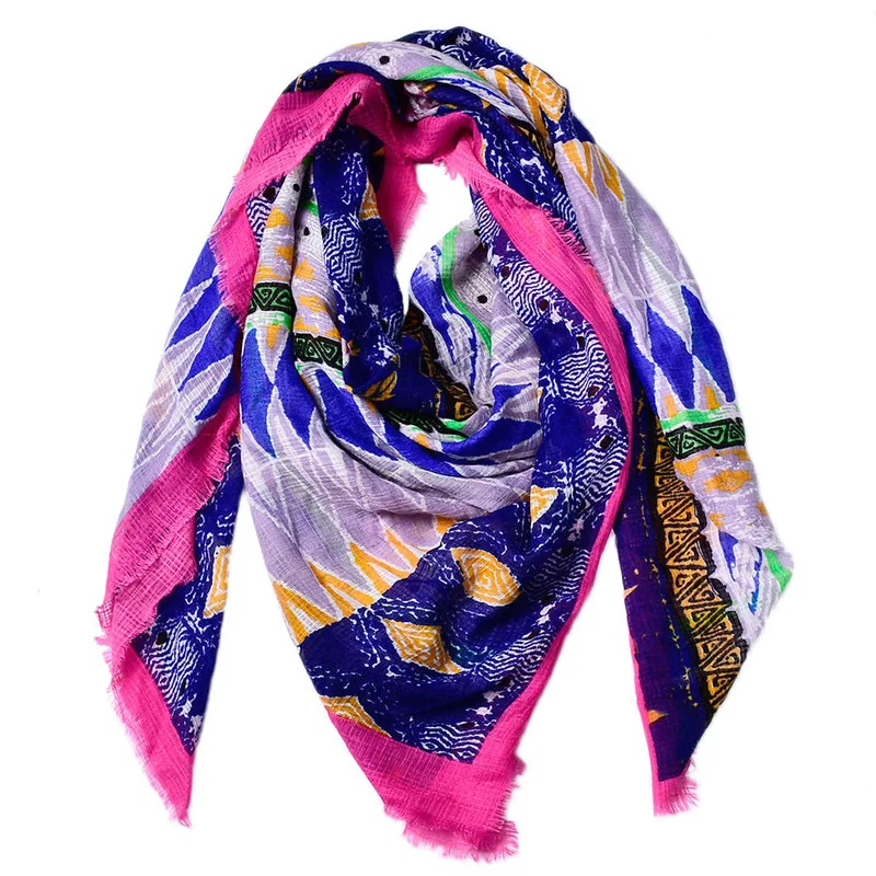 Соединенные Штаты Национальный хлопок и лен Windy большой площади богемный шарф